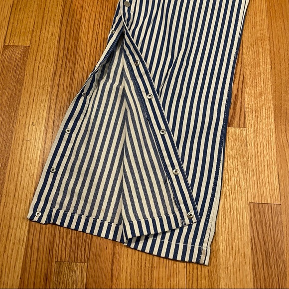 Zee Gee Why Sweeper Snap Stripe Wide-Leg Jeans 31 - Picture 5 of 15